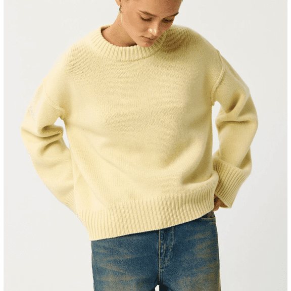 Women Fall Sweaters Casual Oversized Long Sleeve Pullover Sweater Crew Neck Jumpers Loose Fit Winter Clothes