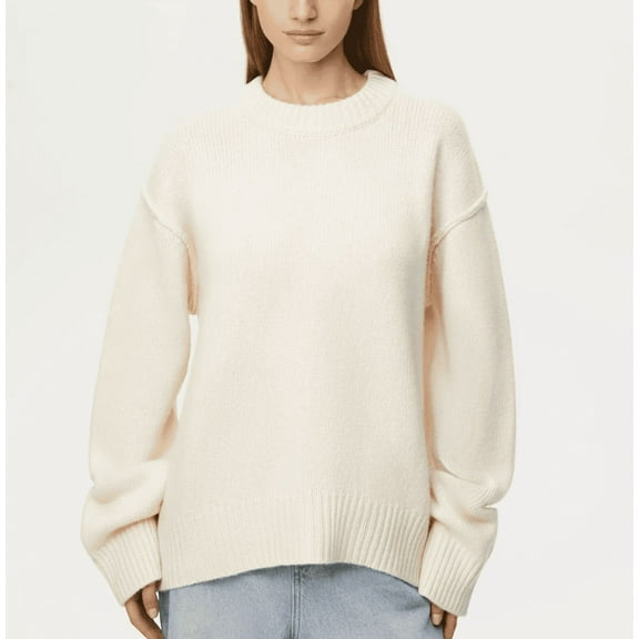 Women Fall Sweaters Casual Oversized Long Sleeve Pullover Sweater Crew Neck Jumpers Loose Fit Winter Clothes