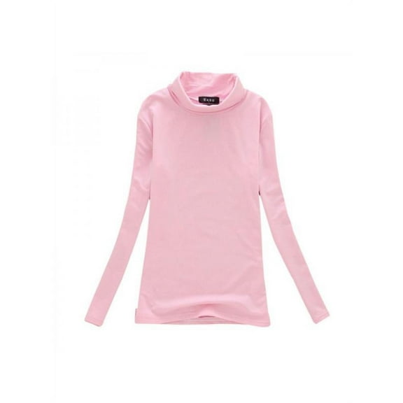 Women Fall Winter Fashion Long Sleeve Turtleneck Tops Cotton Slim Fit Casual Stretchy Shirt Ladies Basic Tee
