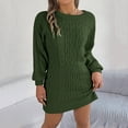 thumbnail image 1 of Women Fall And Winter Long Sleeve Oversized Knit Pullover Sweater Dresses Dress New Years Eve Short Dress with Long Sleeves V Neck Sweater Night Dress Long Sleeve Knit Long Dresses for Women Wrap, 1 of 6