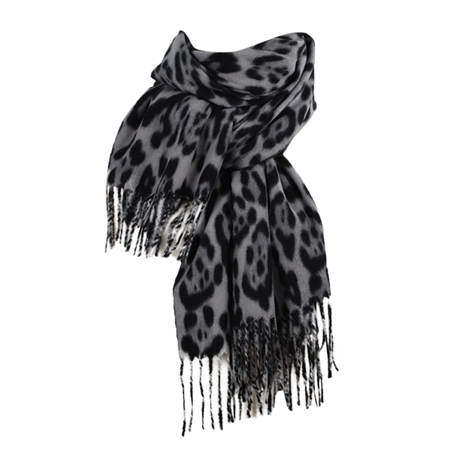 Women Fall Winter Scarf Classic Leopard Print Scarf Warm Soft Large