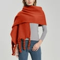 thumbnail image 1 of Women Fall Winter Scarf Classic Tassel Plaid Scarf Warm Soft Large Blanket Wrap Shawl Scarves Large Neck Scarves for Women Oversized Wraps Oversized Silk Scarf Scarf Blanket Aka Winter Hat High Neck, 1 of 3