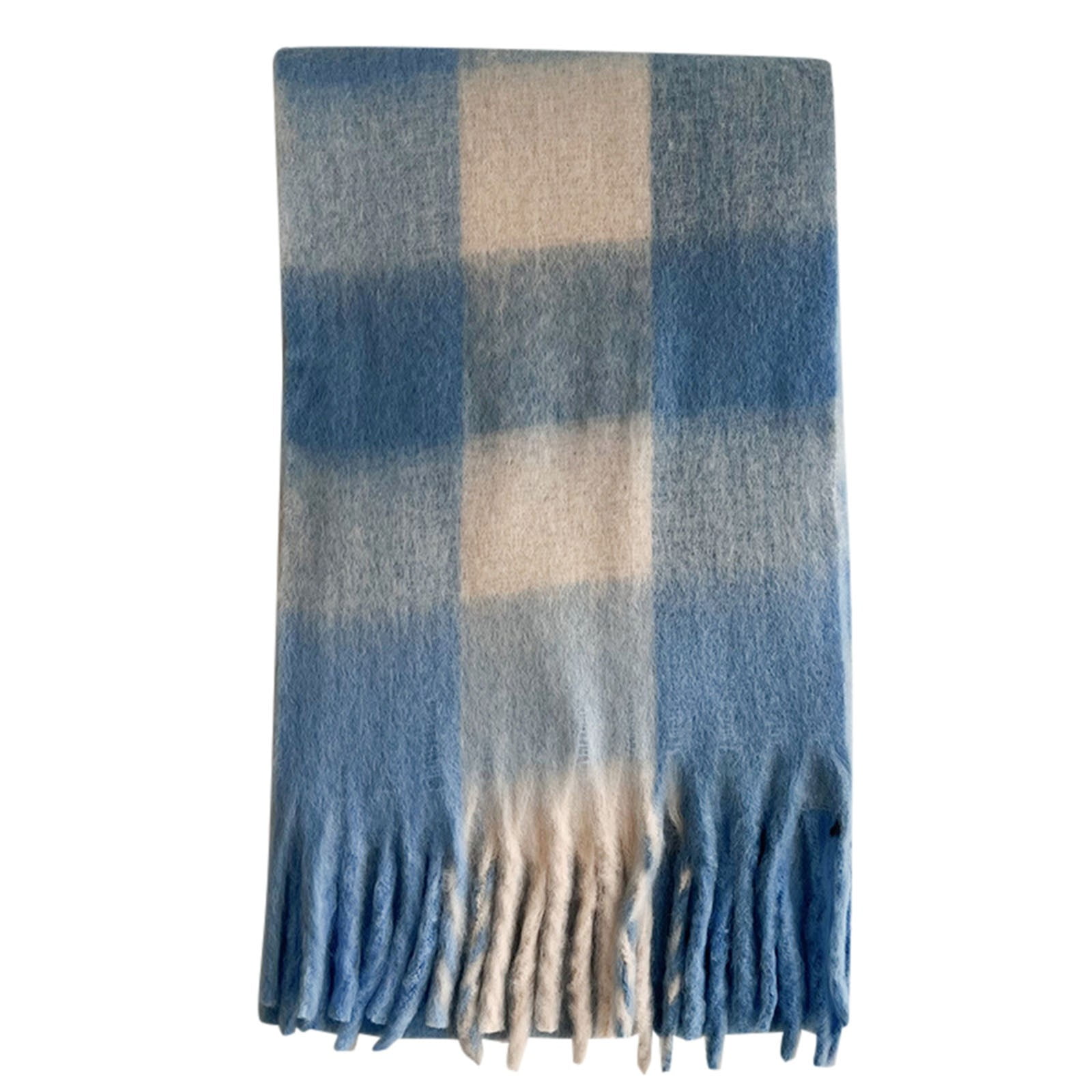 Shawl Cashmere Feel Tassel Plaid Large Oversized Scarves Wraps 180x65cm  Classic Plaid Soft Tartan Blanket Winter Scarf for Women