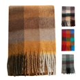 thumbnail image 1 of Women Fall Winter Scarf Classic Tassel Plaid Scarf Warm Soft Large Blanket Wrap Shawl Scarves Winter Scarves, 1 of 4