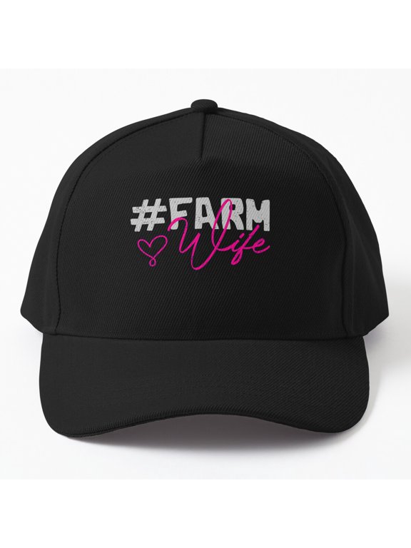Women Farmers Wife Farming Baseball Hat, Rural Theme Motif, Traditional Farm Cap