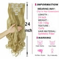 thumbnail image 1 of Women Fashion 7-piece Double-layer Full Head Hair Extension 16 Clips Thick Wig(Curly/Straight), 1 of 4