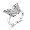 thumbnail image 1 of Women Fashion AAA Cz Butterfly Band 925 Silver Engagement Wedding Ring Size 6-10, 1 of 5