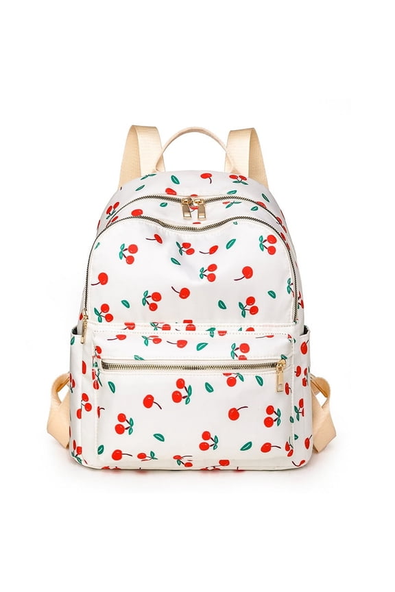 Women Fashion Backpack Purse Waterproof Travel Work College Casual Daypack (cherry)