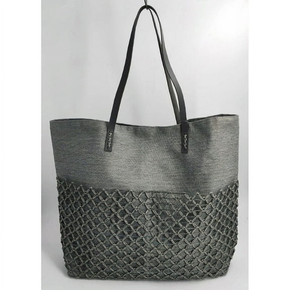 Women Fashion Beach Tote Bag - Silver ZX-12329-16