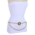 thumbnail image 1 of Women Fashion Belt Gold Metal Chain Lion Bling Charm Size XS S M, 1 of 12