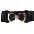 thumbnail image 1 of Women Fashion Bowknot Buckle Waistband Wide Elastic Stretch Waist Belt, 1 of 2