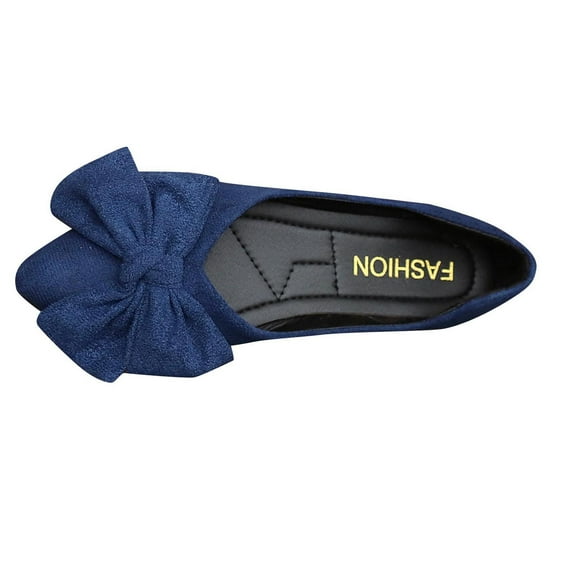 Women Fashion Bowknot Flats Comfort Pointed Toe Dress Shoes Cute Slip On Ballet Flats Comfortable Work Shoes