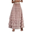 thumbnail image 1 of Women Fashion Cake Skirt Mesh A Line Mid Calf Length Party Casual Wear, 1 of 4