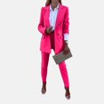 thumbnail image 1 of Women Fashion Casual Clothes Long Sleeve High Waist Suit Pencil Pants Women Casual Two Piece Suit Prom Pants Suit for Women Women Winter Apparel Cicada Suit Overall Snow Pants Suits Women Business, 1 of 6