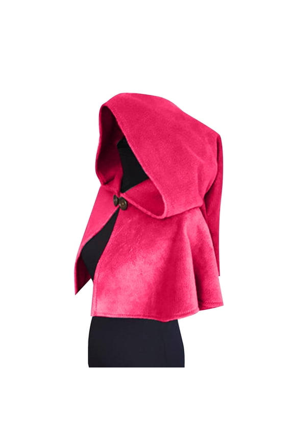 Women Fashion Casual Retro Hood Cloak Coat Role Playing Witch Hooded Cloak Scarf for Evening Dress Reading Shawl with Pockets for Women Dress for Women Tie Women Bridal Jacket Lace Shawl Shawls for