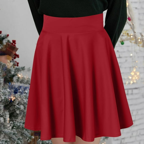 Women Fashion Casual Short Style Solid Half Skirt Glare Sun Skirt Pleated Skirt Business Skirts for Women Metallic Skirt plus Size Skirts Rain Skirt Plaid Skirt for Women Denim Skirts plus Size