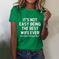 thumbnail image 1 of Women Fashion Casual Solid Cute Printed Round Neck Short Sleeve Shirt Top Stripped Short Sleeve Shirt Women Sleeve T Womens Striped Tee Light Long Sleeve Women Athletic Shirts Women Summer Medium, 1 of 3
