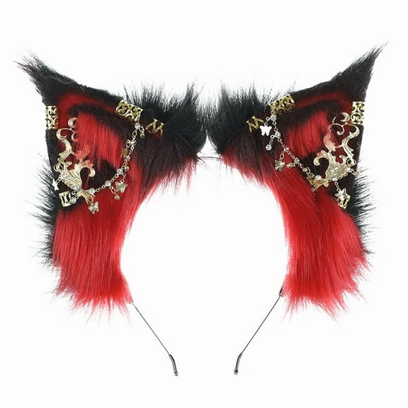 Women Fashion Cat Ear Headband Furry Cosplay Party Stylish Hairband Cat Ears Headbands Clips Accessories