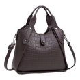 thumbnail image 1 of Women Fashion Crocodile Pattern Handbag Large Capacity Crossbody Bag Lightweight Top Handle Tote Shoulder Bags, 1 of 3