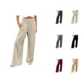 thumbnail image 1 of Women Fashion Elastic Waist Pant With Pocket Loose Harem Pants Printed Crop Pants Womens Capri Pants For Summer, 1 of 7