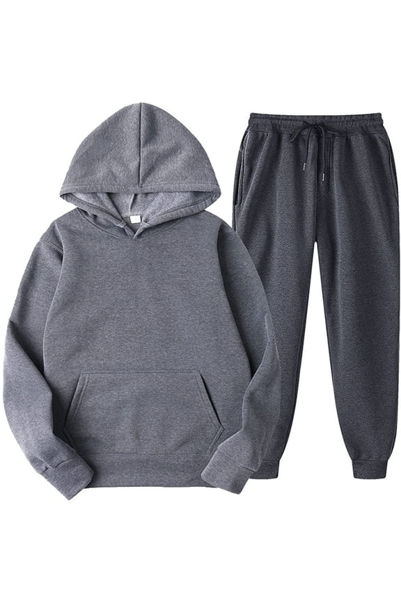 Women Fashion Essentials Hoodie 2PCS Outfits Men's And Women's Sports Tracksuits Long Sleeve Pullover Hoodies Sweatshirt And Sweatpants Fall Winter Suit Comfort Colors Sweatshirts