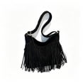 thumbnail image 1 of Women Fashion Fringe Purse Crossbody Bags Vegan Suede Hippie Tassel Hobo Shoulder Bag Vintage Handbags, 1 of 4
