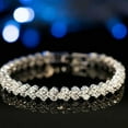 thumbnail image 1 of Women Fashion Full Rhinestone Inlaid Bracelet Bangle Wedding Party Jewelry Gift Tennis Bracelet, 1 of 8