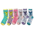 thumbnail image 1 of Women Fashion Funny Crew Novelty Casual Socks 6 Pairs Bundle, Bow,sizes from US 5-9, 1 of 1