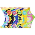thumbnail image 1 of Women Fashion Funny Crew Novelty Casual Socks 6 Pairs Bundle, Tropical Floral,sizes from US 5-9, 1 of 1
