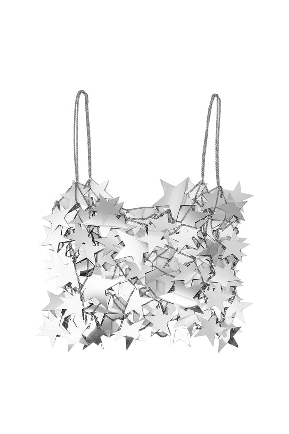 Women Fashion Glitter Star Sequins Body Chain Dress Hollow Body Jewelry Camisole Skirt Bikinis Cover Up Clubwear