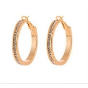 LOKIEAS Women Fashion Gold Filled Rhinestone Crystals Earrings