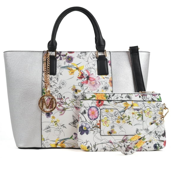 Women Fashion Handbags Wallet PU Leather Shoulder Tote Bag Top Handle Satchel Purse Set 2pcs with Wallet