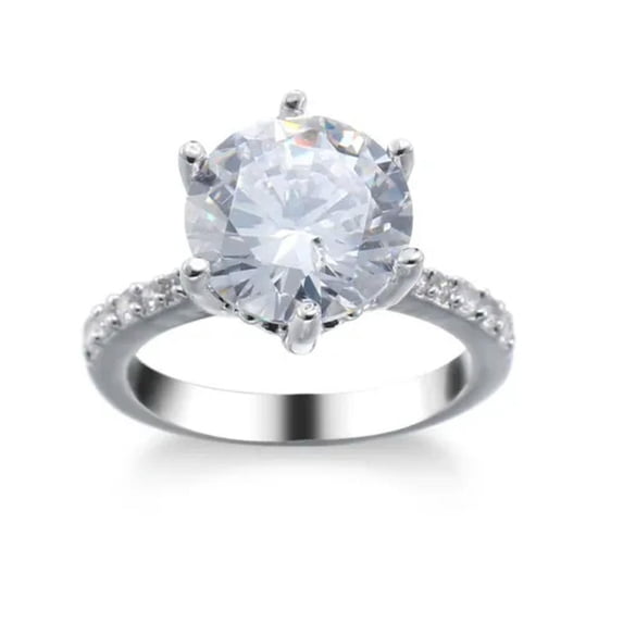 Women Fashion Handmade 5ct Unique AAA Cz 925 Silver Wedding Finger Ring Size6-10
