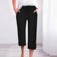 thumbnail image 1 of Women Fashion High Waisted Wide Leg Pants Drawstring Elastic Trousers Comfy Straight Leg Long Pants With Pockets Women's Pants Suits Casual Workout Sweatpants Women Women Pants Casual Loose Womens, 1 of 4