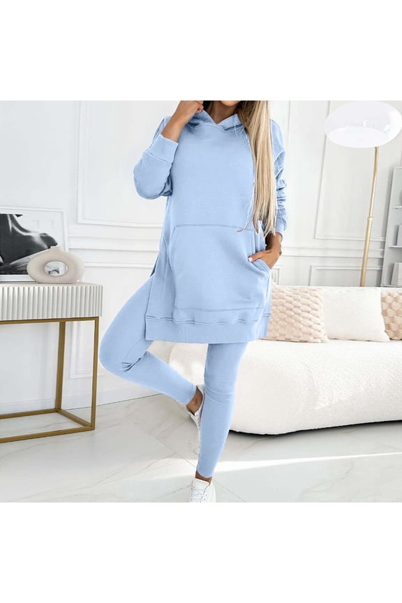 Women Fashion Hoodie And Trousers Suits Tracksuit For Men And Women Solid Color Hoodie Sweatpants Two Piece Sets Snow Pants Womens Dinner Suit Women Girls Jumpsuit Juniors Pant Suits Formal Plaid