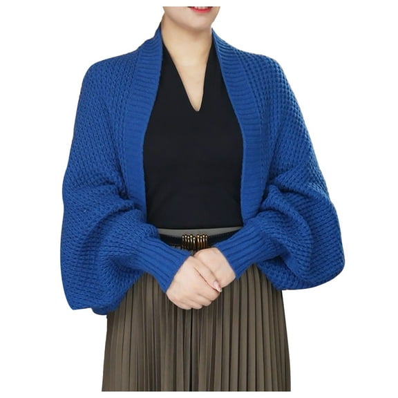 Women Fashion Knitted Shawl Loose Long Sleeve Temperament Cardigan Functional Scarf