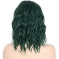 thumbnail image 1 of Women Fashion Lady Dark Green Small Rolls Wig Curly Hair, 1 of 3