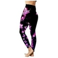 thumbnail image 1 of Women Fashion Leggings Butterfly Print Yoga Pants Plus Size Casual High Waist Women's Sport Pants, 1 of 4