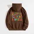 thumbnail image 1 of Women Fashion Letter Print Hoodie Long Sleeve Hooded Sweatshirt Top Pullover Slogan Graphic Drop Shoulder Drawstring Hoodie Womens Sweatshirt Pack Long Jacket Tunic Hooded Sweat Shirts Womens Winter, 1 of 4