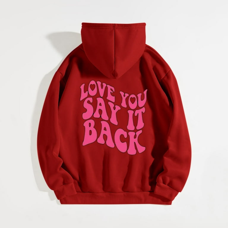 Trendy Sweatshirt for Women, Aesthetic Hoodie With Words on Back