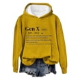 thumbnail image 1 of Women Fashion Letter Sweatshirt Hooded Sweatshirt Regular Slim Long Sleeve Sweatshirt Top, 1 of 3