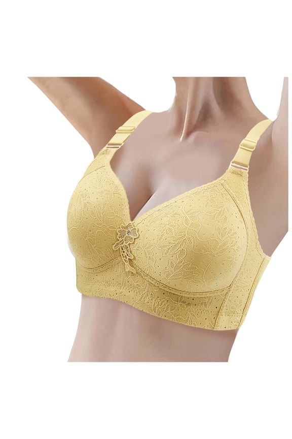 Women Fashion Lingerie Jacquard Breathable Thin Cup Side Up Push Up Shoulder Strap Bra Womens Bras Push up Front Closure Bandeau Sports Bras for Women Seamless Sports Bra Sports Bras for Women One