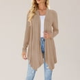 thumbnail image 1 of Women Fashion Long Sleeve Cardigan Autumn Lightweight Open Front Draped Mid Long Asymmetric Coat 3x Sweaters for Women plus Size And Cardigan Cardigan Polyester Lightweight Cardigan for Women for, 1 of 4