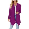 thumbnail image 1 of Women Fashion Long Sleeve Cardigan Polyester Lightweight Open Front for All Seasons, 1 of 4
