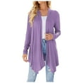 thumbnail image 1 of Women Fashion Long Sleeve Cardigan Polyester Lightweight Open Front for All Seasons, 1 of 4