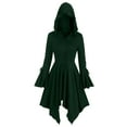 thumbnail image 1 of Women Fashion Long Sleeve Vintage Gothic Patchwork Cape Jacket With Hood And Irregular Hem With Suspenders Coat Dress, 1 of 2