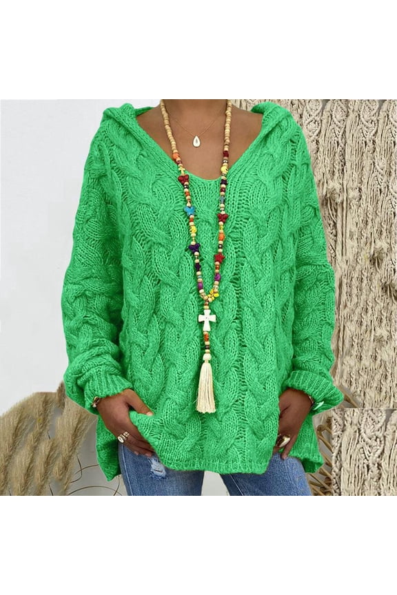 Women Fashion Loose Large Size Solid Color Hood Long Sleeves Sweater Tops 2ne1 Sweater 3xlt Slim Sweater Men Banana Womens Heavy Pullover Hot Sweater Quarter Zip Men Shadow Sweatshirt Sweater Men