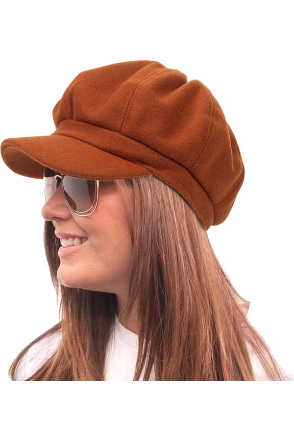 Women Fashion-Newsboy-Hats Wool-Beret Vintage Cabbie Cap Bakerboy-Pageboy Winter-Hat for Ladies Girls