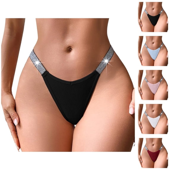 Women Fashion Panties Sexy Silver Ribbon Panties T Shorts