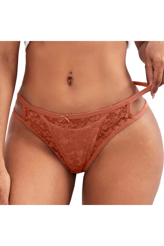 Women Fashion Panties Soft Cute Lace High-Waist Seamless Dailywear Comfy Lightweight Briefs No Show Breathable Stretch Thong Underpants